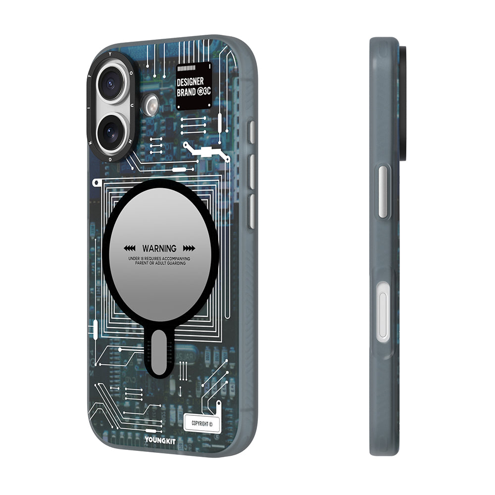 Youngkit Technology Serisi iPhone 17 M-safe Şarj Özellikli Kamera Denetim Butonlu Kılıf Youngkit Technology Serisi iPhone 17 M-safe Şarj Özellikli Kamera Denetim Butonlu Kılıf